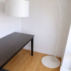 Modern White Arc Floor Lamp – $50 – Must Go by Friday 12PM
