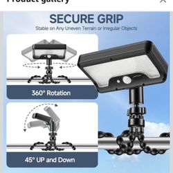 (2) RV Camper Solar Motion Sensor Lights - Flexible Tripod Mount | 92 LED 270° Wide Angle Outdoor Security Light | IP65 Weatherproof for Off-Grid, Ten