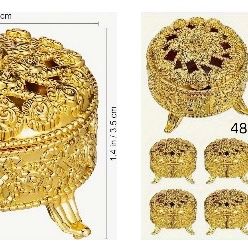 96 Elegant Golden Rose Embossed Candy Box Set