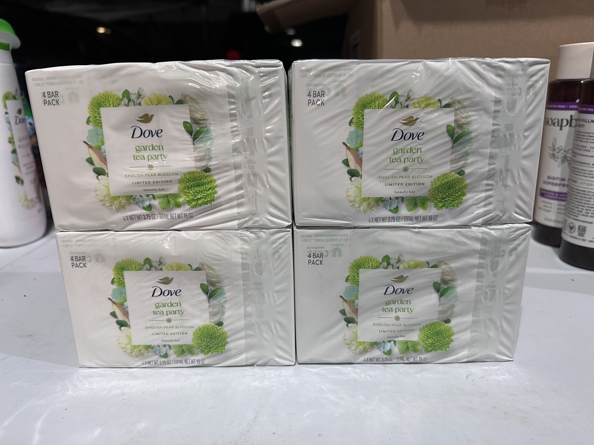 Dove Garden Tea Party Beauty Bar Soap - 4pk - 3.75oz each