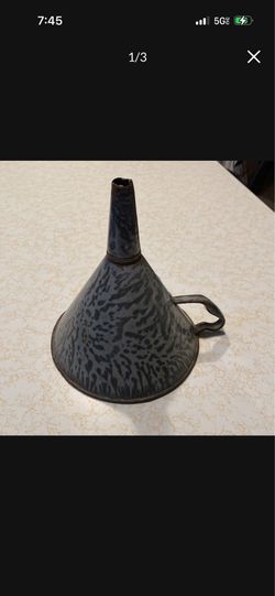 Vintage Enamelware Funnel