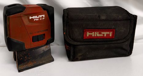 Hilti PM 2-P 2-Point Plumb Point Red Laser Level with case.