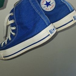 All Stars Hightop Converse Sneakers Size 6 Women In The Color Blue $20