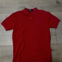 Polo Ralph Lauren men's red cotton mesh polo shirt