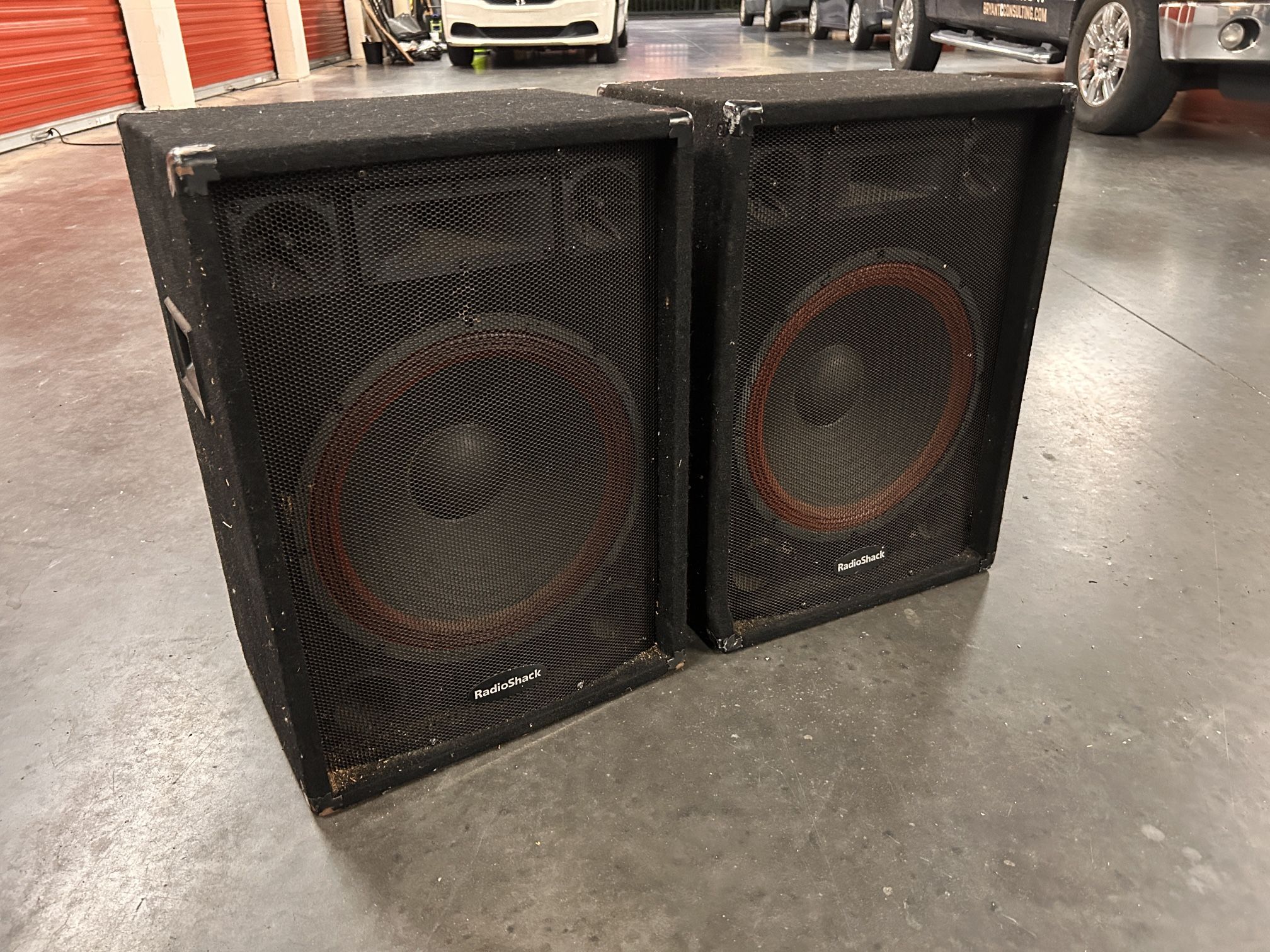 $70 for (2) RADIOSHACK (40-215) 15 Inch - 150-Watt PA SPEAKER (300W Max)