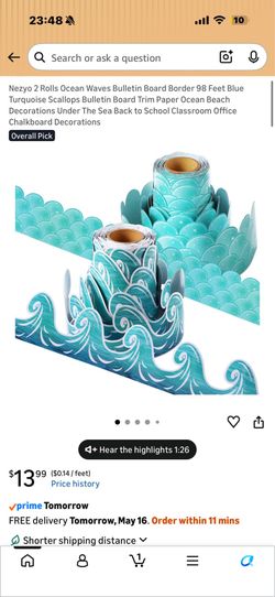 Nezyo Ocean Waves Bulletin Board Border