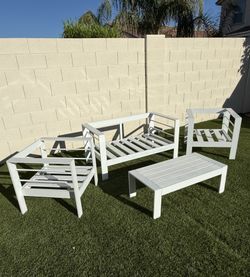 Modern White Outdoor Patio Set