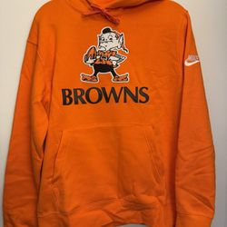 Nike Men's Cleveland Browns Brilliant Orange Rewind Club Pullover Hoodie