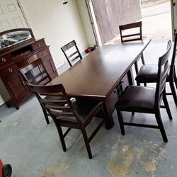 comedor 6 sillas con bufetera buenas condiciones detalles en foto 