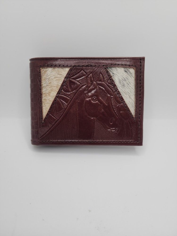 Western Tooled Leather Bi-fold Wallet  