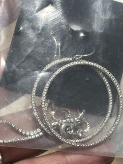 Sterling silver earrings and bracelet set