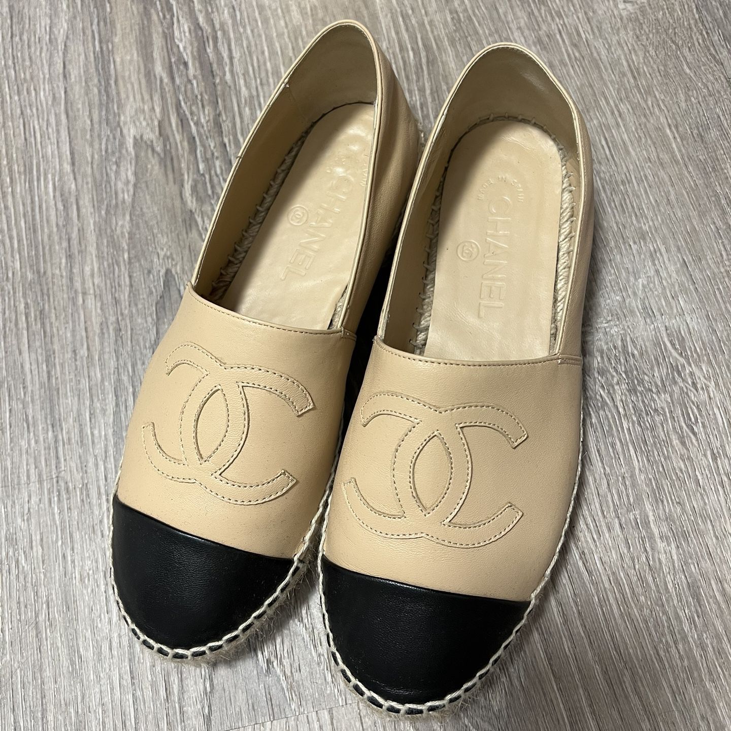 Chanel Espadrilles Black And Nude shoes for Sale in Fort Lauderdale, FL -  OfferUp