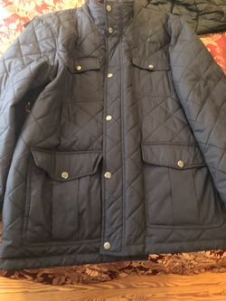 London fog quilted coat men’s 2x navy blue