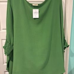 ODDY Green Blouse NWT