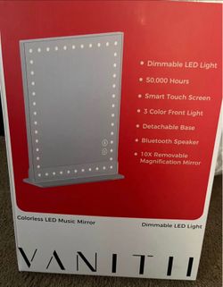 LED Vanity Mirror with Bluetooth Speaker