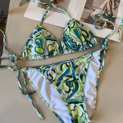 PUCCI Iride print adjustable bikini bra Size M