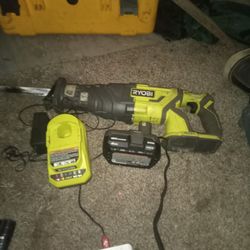 Ryobi Brushless 1+ Saws All ;5amp Battery And Charger