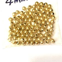 Gold Tone Spacer 4mm Beads 