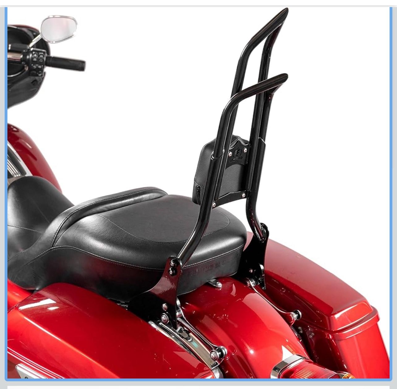 Mofun 28" Height Detachable Sissy Bar Backrest Compatible with Harley Touring Street Road Electra Glide Road King