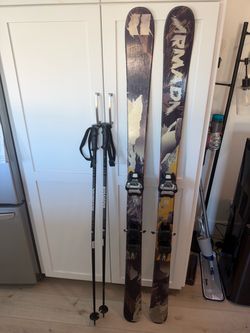 Armada Skis + Bindings, Poles, DOPE Snow Jacket & Bib - Ski Bundle