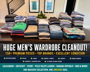 🔥 HUGE Men’s Premium Wardrobe Cleanout | 150+ Pieces | Lululemon, UNTUCKit, Nike, Vuori & More