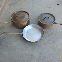 Copper pots and pan