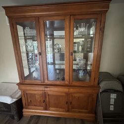 2 Piece, Lighted Hutch