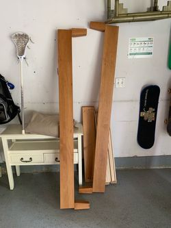 Solid wood twin bed frame and mattress