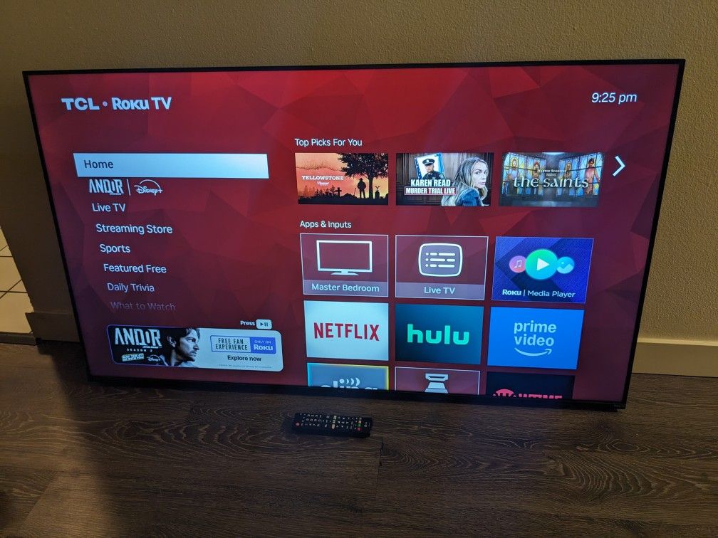 TCL 55" Class 4k 2160p UHD Smart TV - Roku Powered, HDR10, Game Mode 120CMR, Alexa/Google Voice Controls, Wi-Fi (MSRP $380)