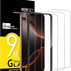  3 Pack Designed for iPhone 16 Pro Screen Protector (6.3 inches), Enhanced Tempered Glass Protection with easy installation tool included,Case Friendl