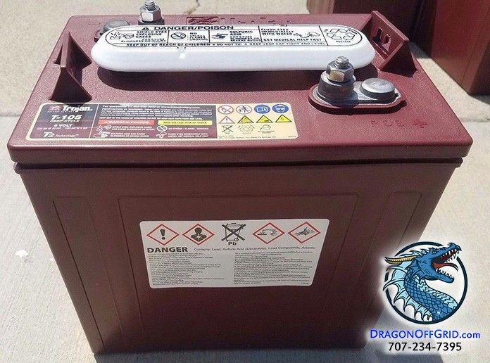 Trojan T-105 6V 225Ah NEW Deep Cycle Batteries for Solar/RV/Trailers