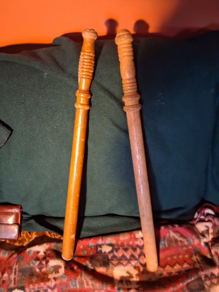 Vintage Chicago Police Wooden Clubs