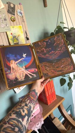 Retrofuturism Set of Framed 8x10 Vintage Artworks