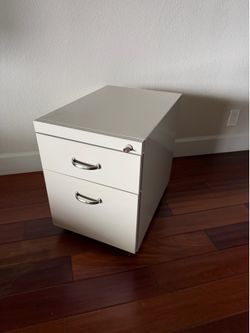 Metal File Cabinet on Casters