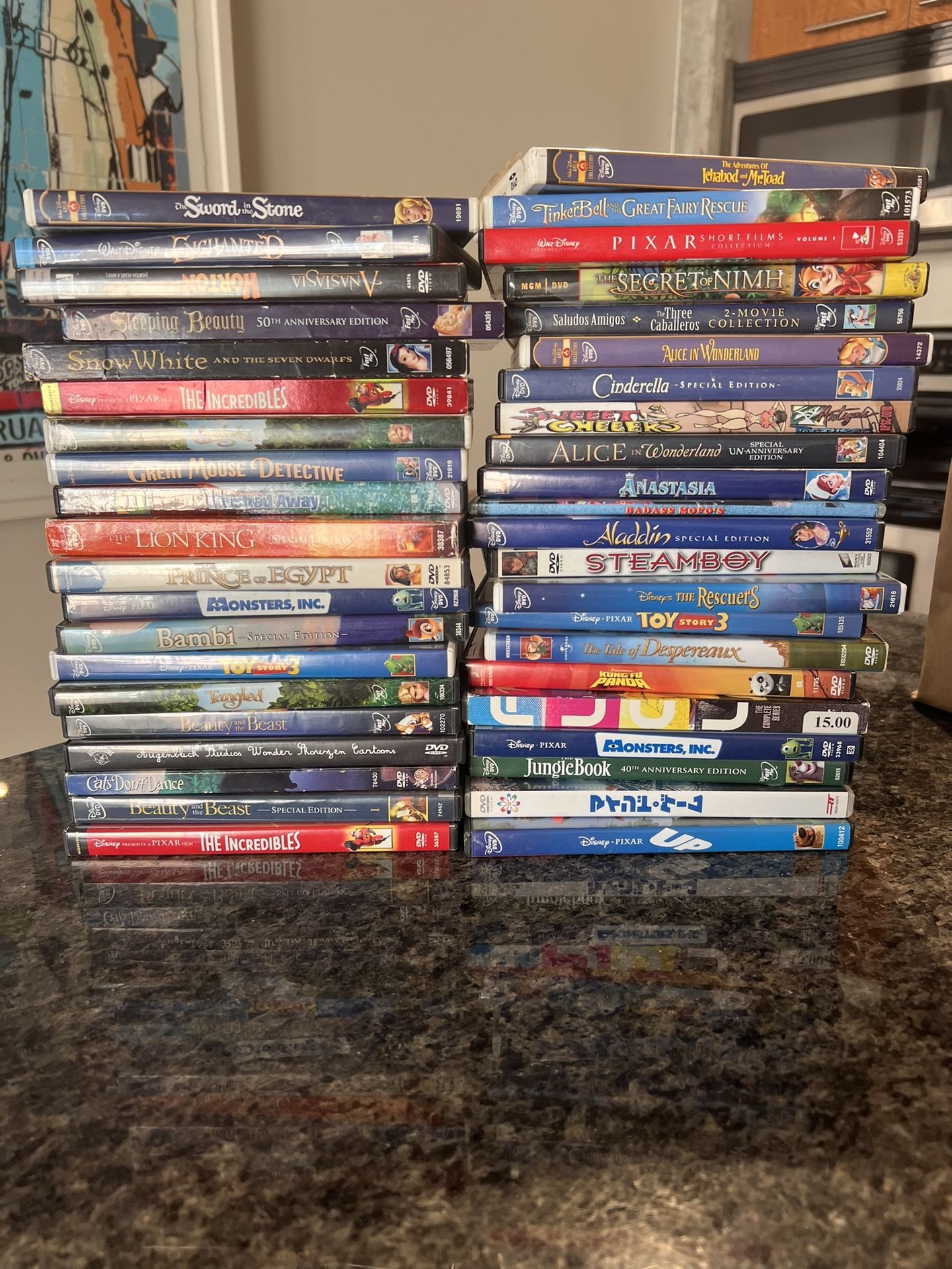 42 Children’s DVD’s Disney, Anime
