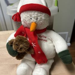 Baby Gund My First Christmas Snowman Plush 10 Inch 8752 Stuffed Animal Toy