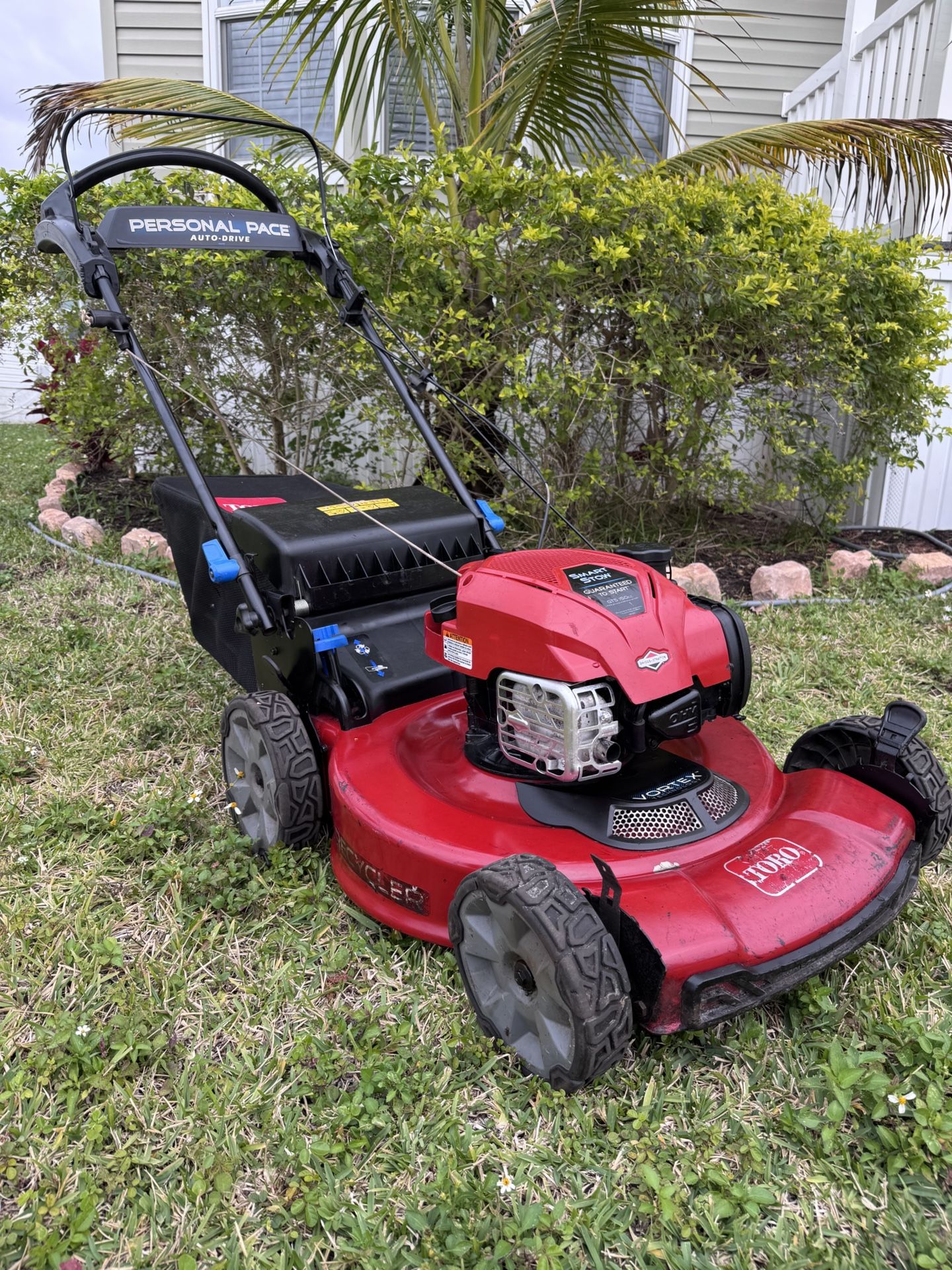 VORTEX TECHNOLOGY TORO SMART STOW LAWN MOWER SELF PROPEL GRASS BAG FRESH OIL CHANGE NEW GAS SHARPENED BLADE NEW AIR FILTER WORKS AS SUPPOSED TO G
