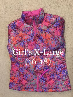 NORTH FACE / WARM 550 Down Insulated COMFORTABLE Puffy Coat Jacket / Girls X-Large (16-18) XL / Retails $160+Tax / Brand New w/o Tags / Fruity Pebbles