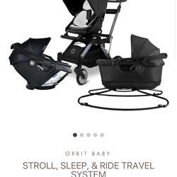 Orbit G5 Stroller, carseat, bassinet used