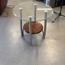 Glass End Table 