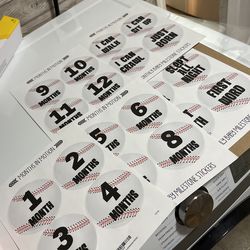 Baseball Baby Milestone Stickers 