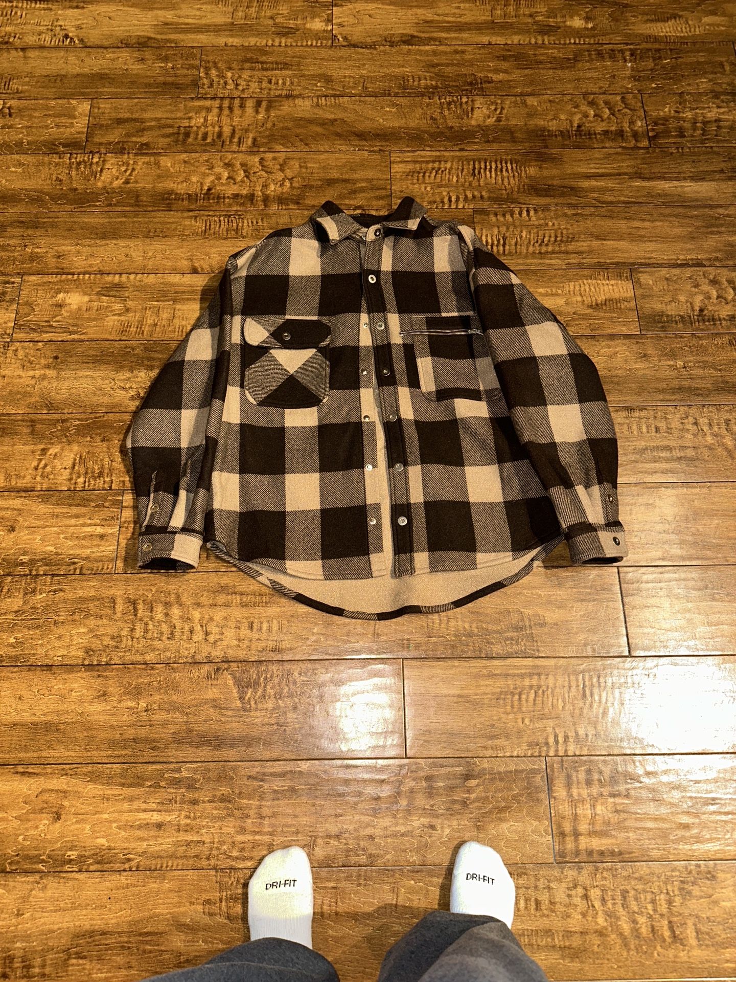 Palm Angels Plaid Shirt Jacket