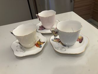 Butterfly Teacup ceramic Set
