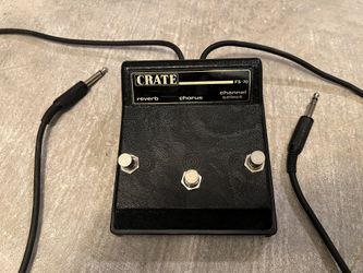 CRATE FS-70 Three Button Foot Switch (Reverb,  Chorus, Channel Select) for Amps READ DESCRIPTION 