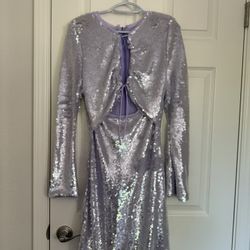 Women’s sparkling lavender sequin dress