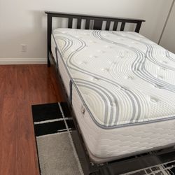 Dark Brown Queen Bed Frame 