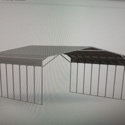 Carport Metal  4 Parks Or Party Or Mechanic Work  20'x40'