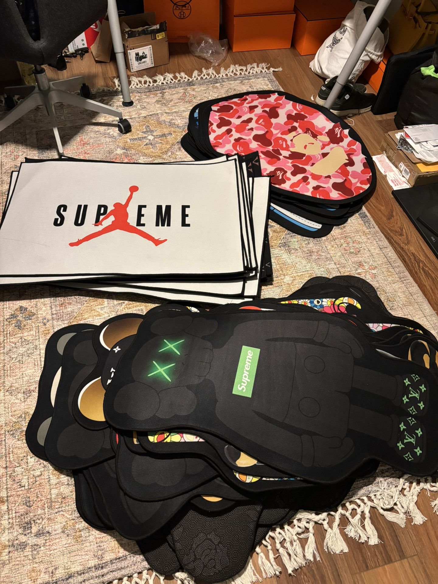 Babe Supreme Channel LV Area Rugs