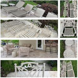 Antique vintage wrought iron outdoor patio furniture