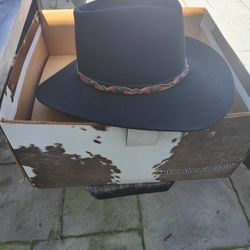Resistol 4xxxx Beaver Cowboy Hat 7 5/8- Black